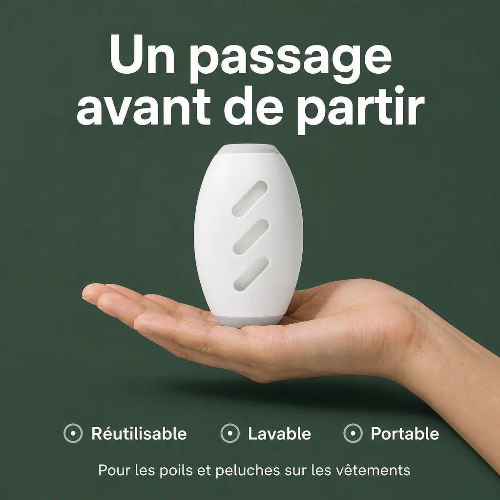 Rouleau anti-poils réutilisable